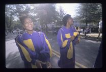 Women in robes in 1994 Homecoming Parade